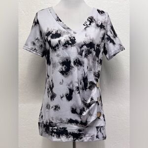 Women’s Tye Dye V-Neck Top -Merokeety - M